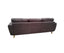 3 Seater Sofa Brown Fabric Lounge Set for Living Room Couch with Solid Wooden Frame