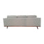 3 Seater Sofa Beige Fabric Modern Lounge Set for Living Room Couch with Wooden Frame