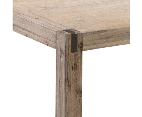 Dining Table with Solid Acacia Medium Size Wooden Base in Oak Colour