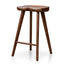 65cm Wooden Bar stool - Walnut (Set of 2)