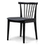 - Dining chair - Solid timber and Black PU (Set of 2)