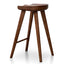 65cm Wooden Bar stool - Walnut (Set of 2)