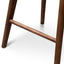 65cm Wooden Bar stool - Walnut (Set of 2)