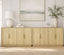 Modern Oak 150cm Buffet Sideboard Cabinet Set of 2 with Arched Detail & Gold Handles