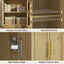 Modern Oak 150cm Buffet Sideboard Cabinet Set of 2 with Arched Detail & Gold Handles