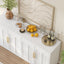 Opera Modern 150cm White Sideboard Buffet Cabinet with Arched Detail & Gold Handles