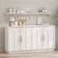 Opera Modern 150cm White Sideboard Buffet Cabinet with Arched Detail & Gold Handles