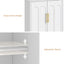 Opera Modern 150cm White Sideboard Buffet Cabinet with Arched Detail & Gold Handles