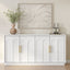 Opera Modern 150cm White Sideboard Buffet Cabinet with Arched Detail & Gold Handles
