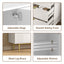 Opera White Buffet Sideboard Cabinet – 3 Drawers 2 Doors Storage for Dining Room, Modern Kitchen Living Room