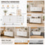 Opera White Buffet Sideboard Cabinet – 3 Drawers 2 Doors Storage for Dining Room, Modern Kitchen Living Room