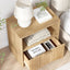 Natural Oak 4 Door Buffet Sideboard Cabinet with 2 Matching Nightstands | Modern Coastal Scandinavian Furniture