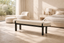 1.6m New Elm Bench - Natural Linen
