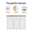 Clifton Buffet Sideboard Set of 2 – 2 Drawers & 3 Doors Storage Sideboard Cabinet for Dining Room, Living Room & Kitchen Storage