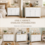 Clifton Buffet Sideboard Set of 2 – 2 Drawers & 3 Doors Storage Sideboard Cabinet for Dining Room, Living Room & Kitchen Storage