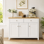 Clifton Oak Buffet Sideboard Cabinet – 2 Drawers 3 Doors Storage for Dining Room, Modern Kitchen Living Room Sideboard