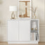 CLAYTON White Buffet Sideboard Storage Cabinet Cupboard Kitchen Hallway Table