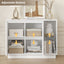 CLAYTON White Buffet Sideboard Set of 3 Storage Cabinet Cupboard Kitchen Hallway Table Door