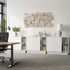 CLAYTON White Buffet Sideboard Set of 3 Storage Cabinet Cupboard Kitchen Hallway Table Door
