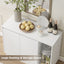CLAYTON White Buffet Sideboard Storage Cabinet Cupboard Kitchen Hallway Table