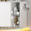 CLAYTON White Buffet Sideboard Storage Cabinet and 2 Side Tables with Charging Station