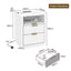 CLAYTON White Buffet Sideboard Storage Cabinet and 2 Side Tables with Charging Station