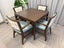 Yulara 4 Seater Square Dining Table in Dark coloured Wood Walnut or Beech, Purchase on special with four Chairs