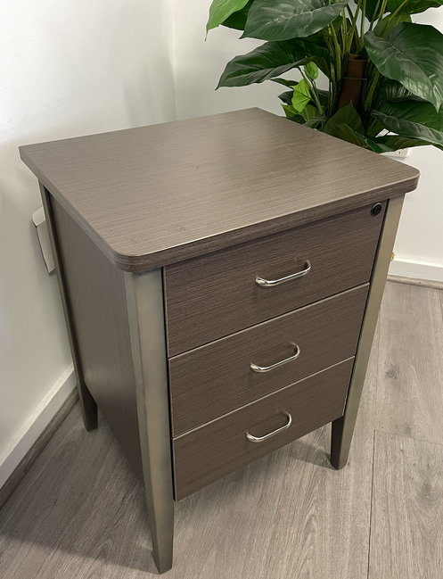 Marigold Bedside Table in Polytec Avignon Walnut Sand