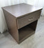 Crisantha 1 Drawer 1 Shelf Bedside in Polytec Walnut (Ex Floor Stock)