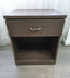 Crisantha 1 Drawer 1 Shelf Bedside in Polytec Walnut (Ex Floor Stock)