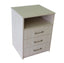 Hyacinth Bedside in Polytec Planked Urban with Castor & 3 Soft Closing Drawers & Shelf(FLOOR STOCK)