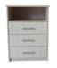 Hyacinth Bedside in Polytec Planked Urban with Castor & 3 Soft Closing Drawers & Shelf(FLOOR STOCK)