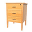 Marigold Premium Bedside with 3 drawers and top locking drawer.  Polytec Beech Colour Soft close metal drawers Full Plywood and Beech wood constructio