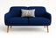 Un-upholstered Olivia 2 seat Sofa. Fabric to be selected by Customer. Needs 7.5 Mt. can be in Vinyl Moisture proof Plain or embossed at this price