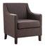 Sally Premium Armchair covered in Plain Vinyl Fabric with Beech coloured legs