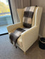 Wing Armchair Breathable Vinyl covered. Small Embossed Pattern,  Or chose 5.8 Meters of fabric.