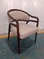 Sally Dining Chair Faux Leather avail. in 24 colours or choose your own fabric ,  ASH Wood frame, Walnut Colour