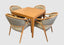 Sally Dining Chair Faux  Leather Vinyl,  ASH Wood, European Beech Colour