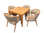 Sally Dining Chair Faux  Leather Vinyl,  ASH Wood, European Beech Colour