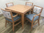 Daisy Dining Chair Beech Wood Fabric Backrest Vinyl Seat. Best selling wooden chair in any fabric colour. Available in Walnut also.