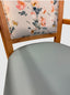 Daisy Dining Chair Beech Wood Fabric Backrest Vinyl Seat. Best selling wooden chair in any fabric colour. Available in Walnut also.