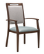 Richard Dining Chair Stackable. Faux Leather Seat. Backrest in Blue fabric25