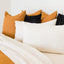 Linen Queen Sheets Ginger Pinstripe