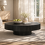 Oak Round Coffee Table - Black