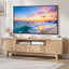 BYRON TV Entertainment Unit with Arched 2 Doors and 2 Drawers Storage TV Cabinet with Open Shelves 180 CM