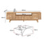 BYRON TV Entertainment Unit with Arched 2 Doors and 2 Drawers Storage TV Cabinet with Open Shelves 180 CM