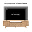 BYRON TV Entertainment Unit with Arched 2 Doors and 2 Drawers Storage TV Cabinet with Open Shelves 180 CM