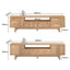 BYRON TV Entertainment Unit with Arched 2 Doors and 2 Drawers Storage TV Cabinet with Open Shelves 180 CM