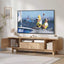 BYRON TV Entertainment Unit with Arched 2 Doors and 2 Drawers Storage TV Cabinet with Open Shelves 180 CM