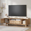 BYRON TV Entertainment Unit with Arched 2 Doors and 2 Drawers Storage TV Cabinet with Open Shelves 180 CM